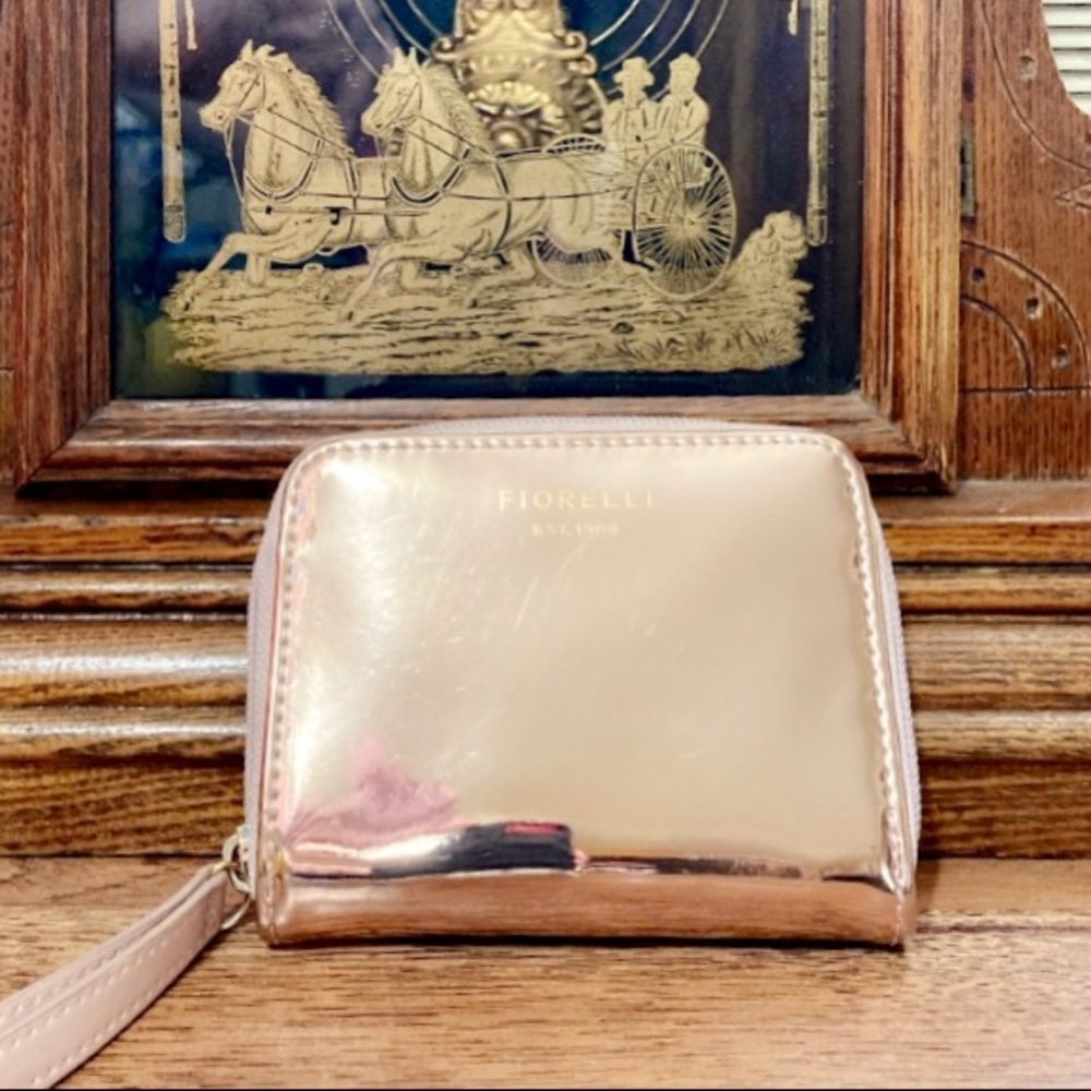 FIORELLI Liquid Gold Zip Around Leather Wallet